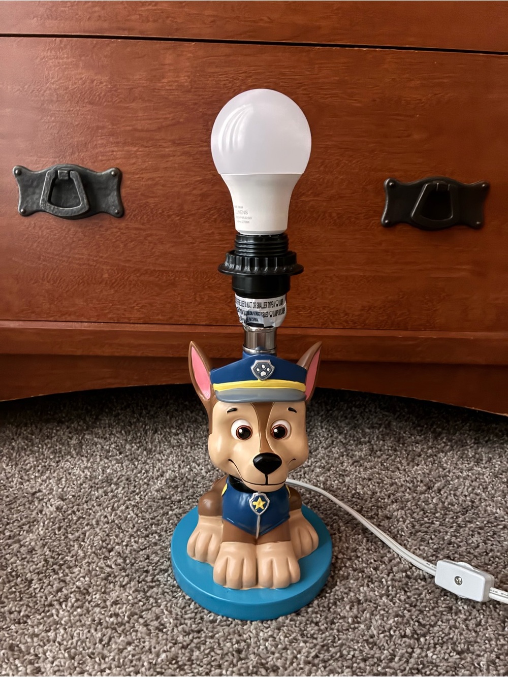 Paw Patrol Chase Small Table Lamp